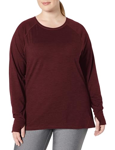 Image of Amazon Essentials Womens Brushed Tech Stretch Long-Sleeve Crewneck Shirt (Available in Plus Size)