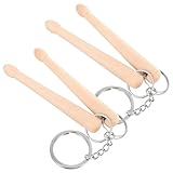 Gatuida Colgante de Madera Baquetas 2 Piezas Mini Accesorio para Llaves y Bolsos Decoración Creativa y Práctica para Mochilas
