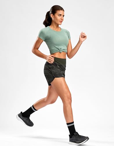 Image of G Gradual Women's Running Shorts with Mesh Liner 3 inch Workout Athletic Shorts for Women with Phone Pockets