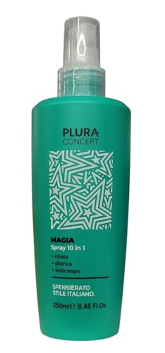 SPRAY 10 IN 1, IDRATA, DISTRICA EFFETTO ANTICRESPO PER CAPELLI 250 ML PLURA