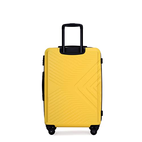Travelour Luggage Set, 3-Piece, Yellow, Hardside Spinner, 18", 24", 28