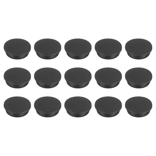 Image of MECCANIXITY 15pcs T-Shaped Silicone Plugs 50.3mm 1-31 /32 Inch Dia Snap in Plug Hole Seal Cover Round Rubber Stopper for 49-50.3mm Holes Kitchen Rubber Bulkheads Waterproof Sealing, Black