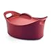 Rachael Ray Stoneware 4.25-Quart Casseroval Covered Baking Dish, Red