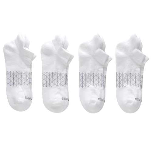 Image of Hanes Men's Socks, Absolute Comfort Cushioned Moisture-wicking Seamless Toe, 4 Pack, Ankle, Crew and Heel Shield Socks