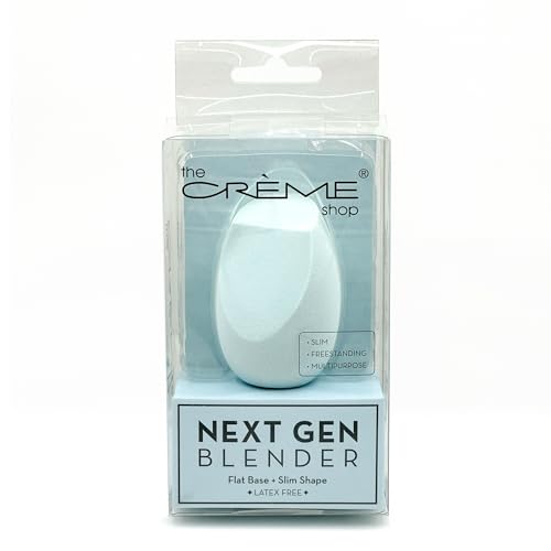 The Crème Shop Next Gen Blender Sponge | Makeup Sponges for Foundation | Makeup Sponge Set | Tri-Cut Makeup Sponge, Percision Tip (Blue)
