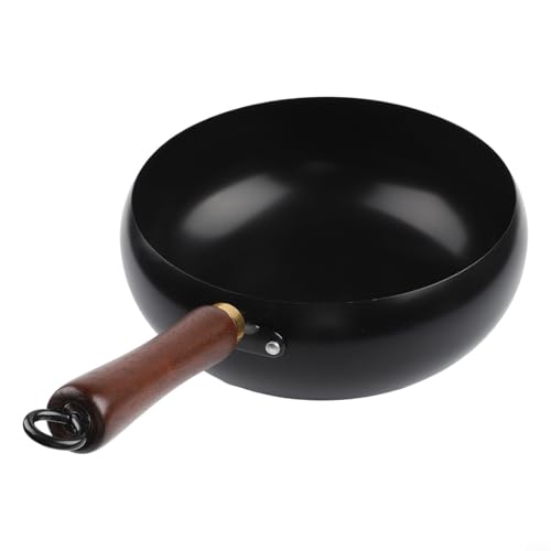 Wok de hierro forjado a mano, 26.5 cm sin recubrimiento miniatura 3