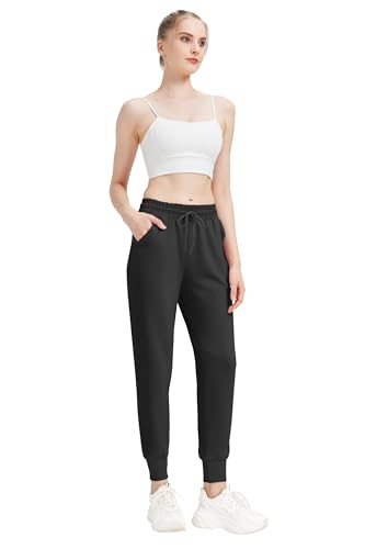 2 Pack Women's Joggers with Pockets Tapered Sweatpants for Women Lounge Workout Jogging Pants for Yoga Running2