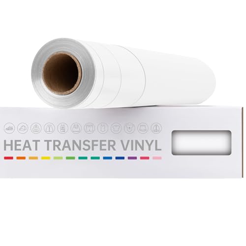 VinylRus Heat Transfer Vinyl, Ice White, 12" x 20ft
