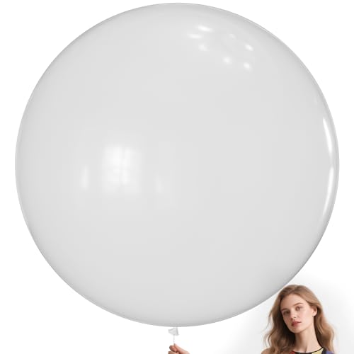 Image of Clear Balloons 9pcs 36 Inch Extra Large Big Jumbo Giant Transparent Bubble Latex Helium Balloons for Graduation Wedding Baby Shower Gender Reveal Birthday Party Decorations