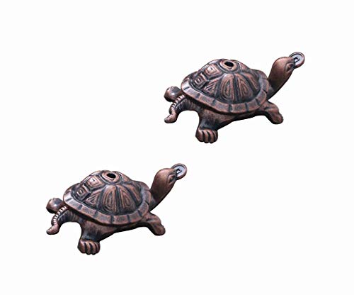 sleeri Turtle Incense Holder - Incense Holder, Incense Stick Holder - Incense Burner Stick Holder, Novelty Incense Holder, Incense Burner Holder for Incense Stick Home Decoration /2PCs (Copper)