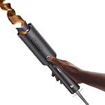 TYMO Hair Curler Automatic Rotating - CURLPRO, Beach Waves Curling Wand, Anti-Scald Curling Iron, Portable 500 Million Ionic, Dual Voltage & Lightweight for Travel, Ceramic Coating, Gray 1.25 inch