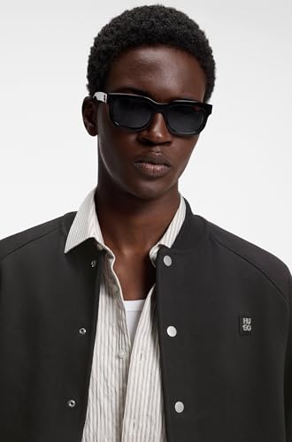 Veste bomber interlock HUGO BOSS blouson noir homme décontracté chic