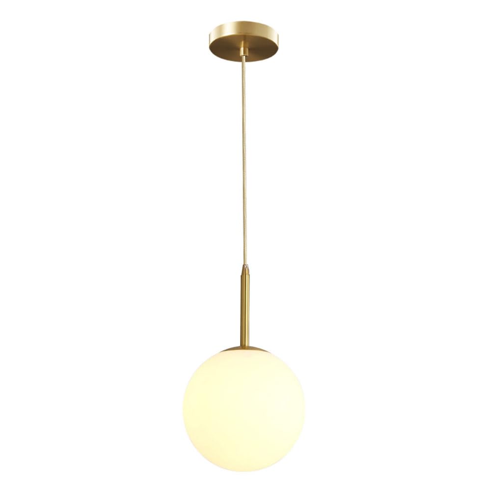 Wangch Light Nordic Creative Spherical Chandelier Metal Craft Pendant Lamp E27 Ing Fixture Glass Lampshade Kitchen Island Dining Room Living Room Hanging