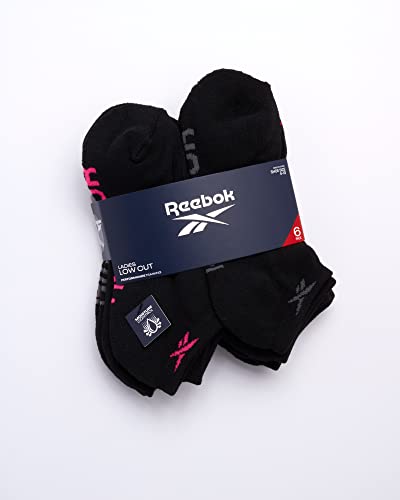 Image of Reebok Womens Low Cut Socks 6 Pack Cushioned Athletic Performance Socks | Breathable, Moisture-Wicking Fabric with Arch Support, a Comfort Toe Seam and Flexible Stretch Fit