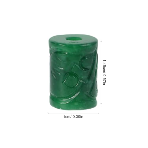 Création de bracelets et colliers : 10 perles vertes imitation jade pour bijoux faits maison