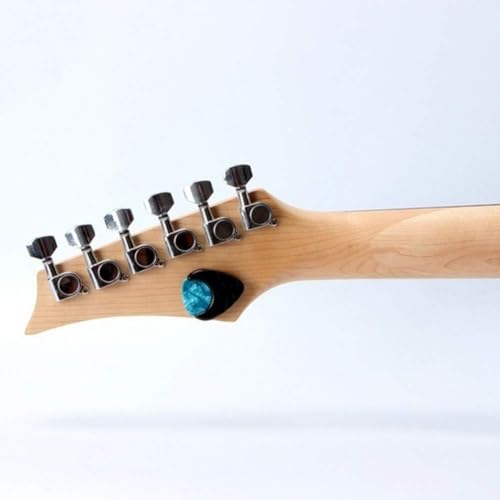Image of Blue Panther Multicolor Guitar Pick Holder & 10 Pcs Guitar Picks - Suitable for Acoustic, Electric, Bass, Ukulele - Easy Stick-On, Celluloid Material