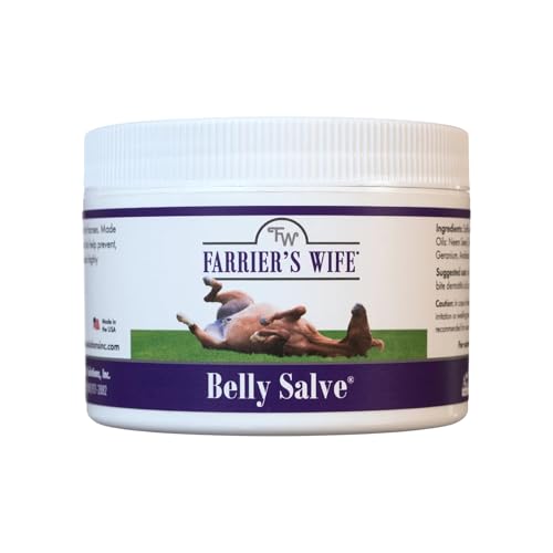 Farrier’s Wife Belly Salve-Natural Soothing Salve for Horses| Helps Fly Bite Dermatitis| Promotes Hair Growth| Belly Balm| Horse Sweet Itch Ointment - 3oz