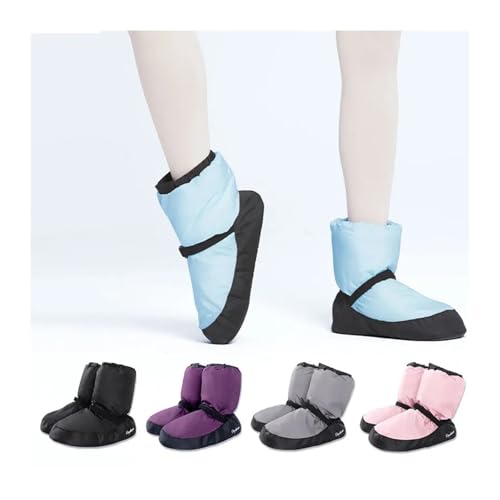 Women's Warm Up Bootie Dance Shoe Winter Dance Boots Warm Antiskid Ballerina Boots Training Shoes(Black,M Size 36-37)2