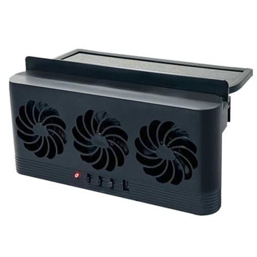 Ventilador solar portátil para coche que mejora el flujo de aire y reduce el calor dentro del vehículo