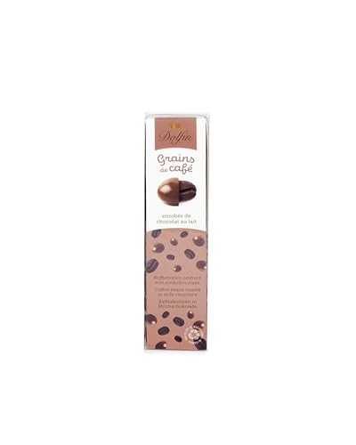 Dolfin Grains de café enrobés de chocolat au lait - Billes Délicieuces Enrobées de Chocolat Crémeux Artisanal, Coeur - Idée Cadeau, Confiserie, Bonbons &...