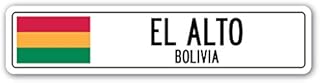 EL Alto, Bolivia Street Sign Bolivian Flag City Country Road Wall Gift