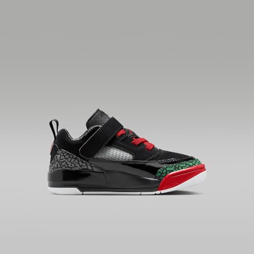 Jordan Spizike Low Little Kids' Shoes (Black/Classic Green/White/Varsity Red)3
