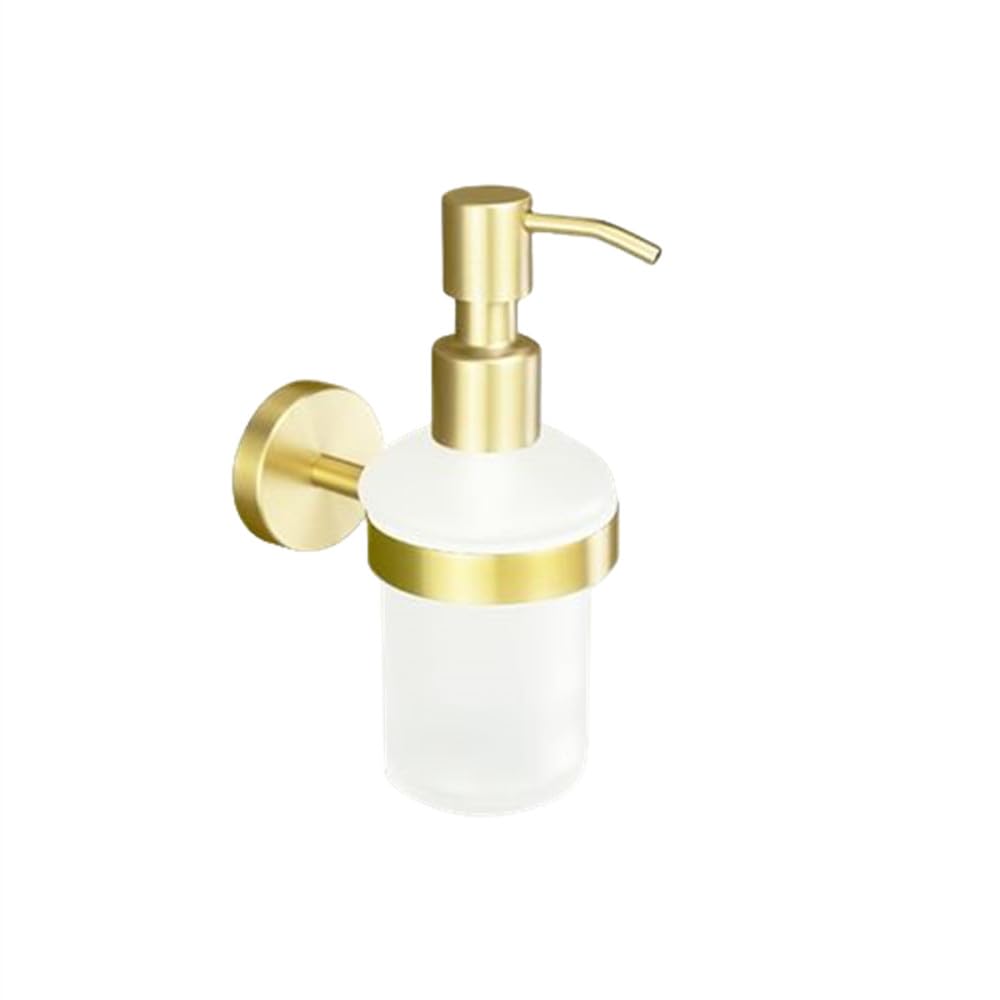 LCANALLYMS Wall hooks, Coat Hook Bathroom Hooks Golden Towel Rack Bar Ring Brushed Gold Hardware Set Robe Toilet Tissue Paper Holder Accessories Kit(Soap Dispenser)