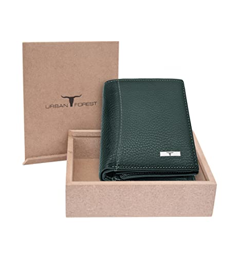 URBAN FOREST Orlando Green Leather Wallet for Men - Packed in Premium Wooden Box for Festive Gifting 2 31cl+XmTGaL