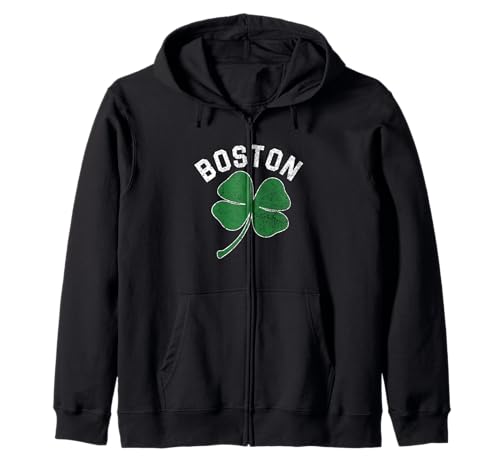 Boston | Trébol irlandés | Irlanda Día de San Patricio Sudadera con Capucha