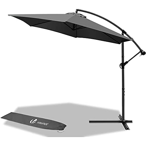VOUNOT 3m Cantilever Garden Parasol with Crank Cover