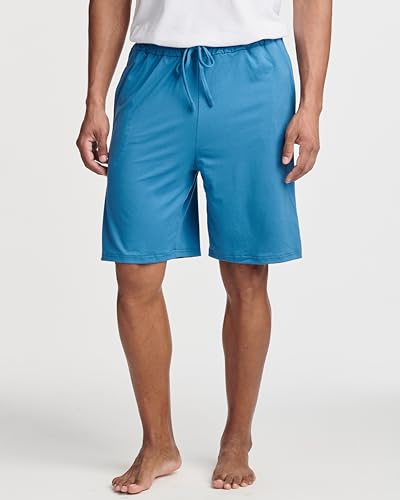 Image of 3 Pack Men's Pajama Shorts Sleep Lounge Casual PJ Comfy Cooling Pockets | Available In Big & Tall, Soft, Stretchy, Breathable, Elastic Waist, Athletic, Gym, Workout, Sweat, Summer, Night, Bottoms