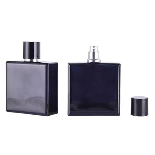 Jinxihuachen 100ml Dark Blue Glass Perfume Atomizer - Leak-Proof Travel Spray Bottle, Refillable Fine Mist Sprayer for Fragrance & Essential Oil, Portable Perfume Dispenser for Men/Women (3.4 oz)3