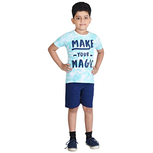 Image of Clothe Funn Boys Printed Cotton Half Sleeves T-Shirt & Shorts Set