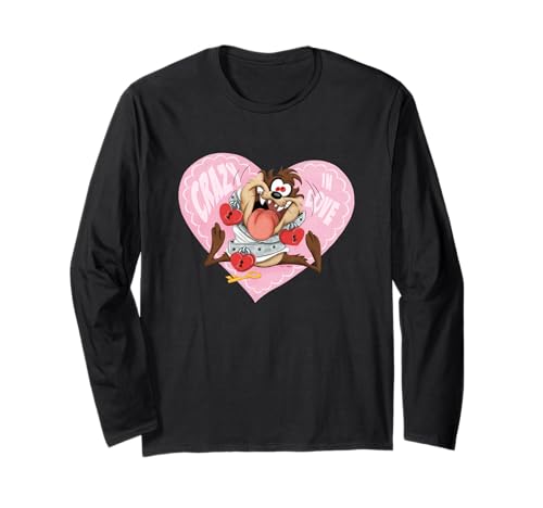 Looney Tunes Valentine's Day Taz Crazy in Love Long Sleeve T-Shirt