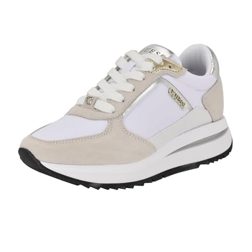 GUESS Energy, Zapatillas Mujer, White Grey 140, 41 EU