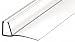 CRL Shower Door Polycarbonate with 90 degree 7/8" Long Vinyl Fin Seal for 3/8" Glass - 95" Long