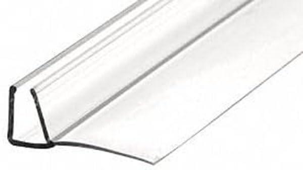 CRL Shower Door Polycarbonate with 90 degree 7/8" Long Vinyl Fin Seal for 3/8" Glass - 95" Long