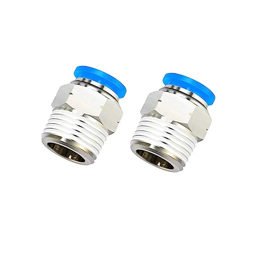 Conector recto neumatico PC12-N3 de 12mm a rosca 3/8 NPT macho 2