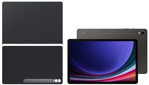 Image of Samsung Galaxy Tab S9 Ultra 36.99 cm (14.6 inch) Dynamic AMOLED 2X Display, RAM 12 GB, ROM 512 GB Expandable, S Pen in-Box, Wi-Fi + 5G Tablet, Gray with S9 Ultra Smart Book Cover, Black