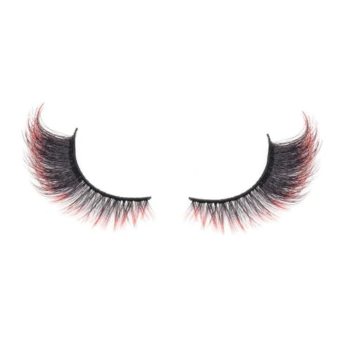 Pestañas de Colores,Mechones De Pestañas Postizas Multicolor | Volumen Largo Reutilizable Para Maquillaje De Ojos En Fiestas Bodas Etapas Y Principiantes