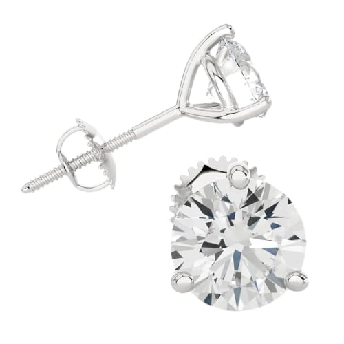 Privosa - 0.25 Carat Lab Grown Diamond Stud Earrings in 14K White Gold