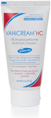 Vanicream 1% Hydrocortisone Cream Maximum OTC-Strength Anti Itch Cream 2 Oz