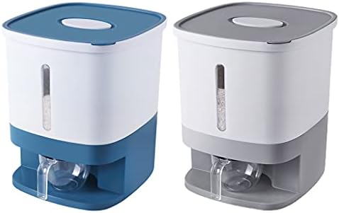 CHENGBEI 10Kg Rice Storage Container Large Sealed Grain Dispenser Storage Box with Lid Measuring Cylinder Moisture Proof
