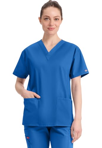 Image of Dickies EDS Signature Scrubs Tops for Women V-Neck Modern Classic Fit