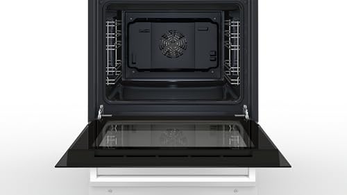 Bosch HKA090220 Serie 2 Elektro-Standherd, 60 cm breit, 3D Heißluft Backen auf 3 Ebenen, erweiterbare Kochzone für großes Kochgeschirr