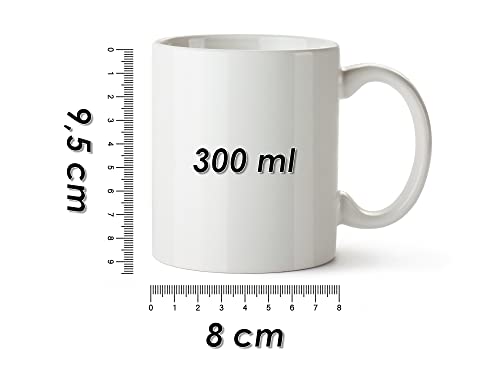 deyoli Motivetasse Cremiger Erdbeer-Smoothie, garniert mit frischen, roten Früchten 300ml, aus weißem Keramik/Kaffetasse/Geschenkidee