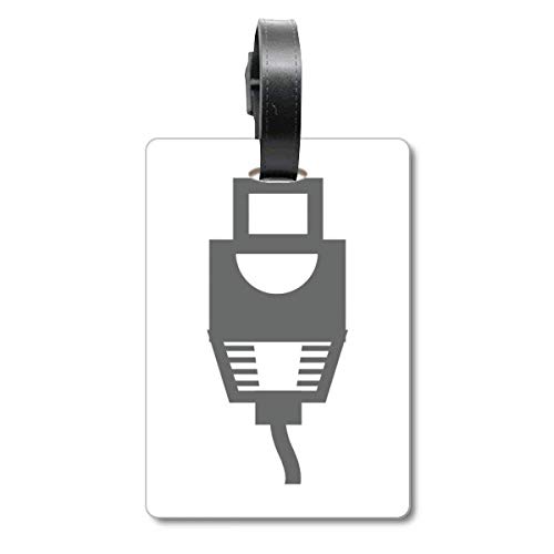 Sac tag tourister noir avec câble de charge pour valise de croisière et étiquette de voyage