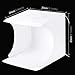 Mini Studio Light Box PULUZ 7.87in/20cm Foldable Photography Lighting Shooting Tent Kit with 40 LED Beads,6 Colors Backdrops for Small Size Items