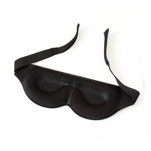 NULYLU 3Dスリープアイシェード 3d アイカバー お昼寝用ブロックアウトアイシェード 鼻輪郭アイマスク 遮光スリーピングマスク 睡眠用の目隠し ソフトアイマスク Black