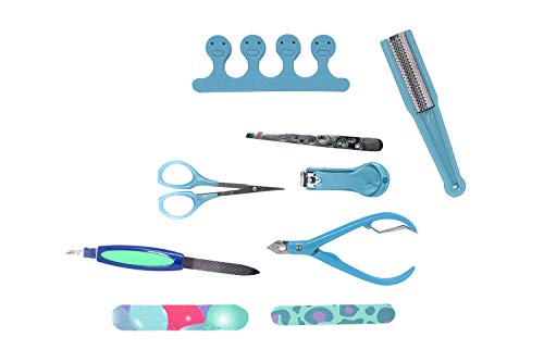 Ekan Set Of 9 Pcs Professional Manicure Pedicure Tools For Parlor And Home Use Unisex Nail Care Tools (Random Colour)